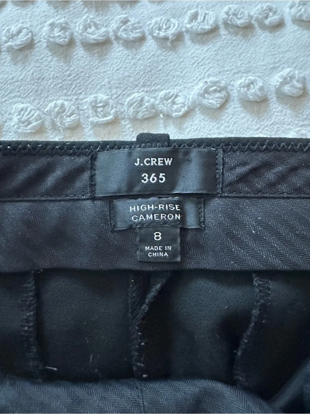 J. Crew Hi-Rise Cameron Pant Black